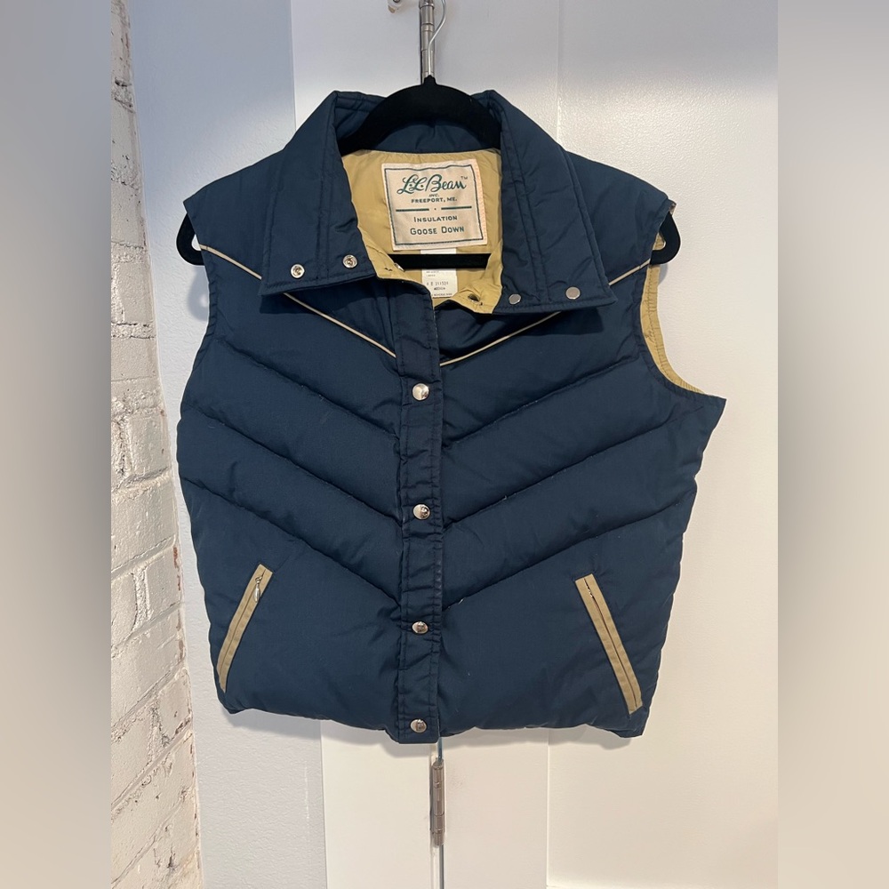 Vintage LLBean Goose Down vest 1960s/1970s, womens’ size M